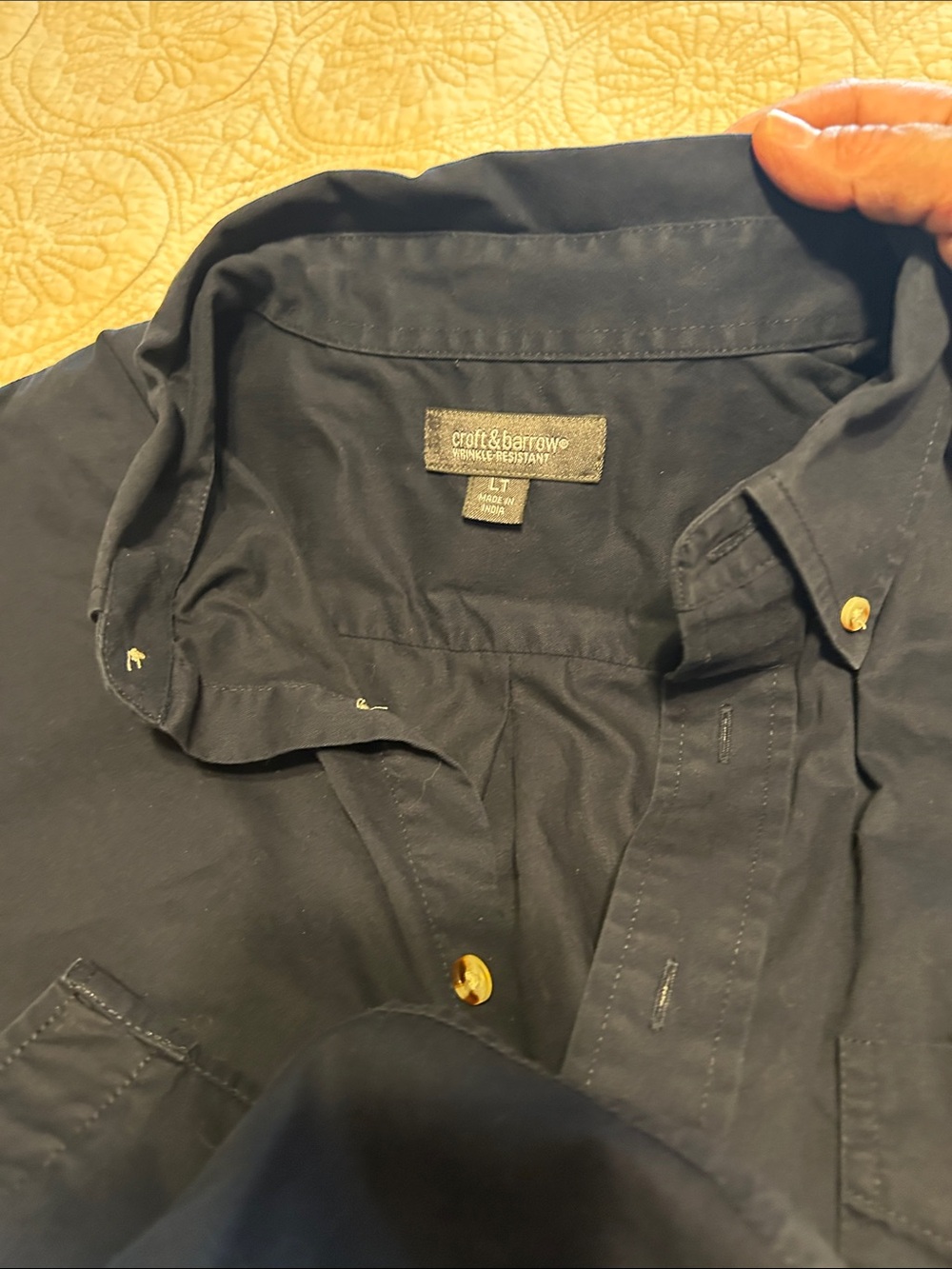croft & barrow Men’s Navy Blue Button-Down Shirt
